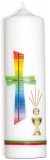 Kerze "Regenbogen/Kelch"