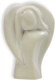 Figur Schutzengel "beschützend" - naturfarben
