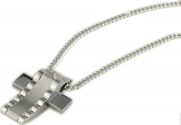 Edelstahlkette mit massiven Kreuzanhänger