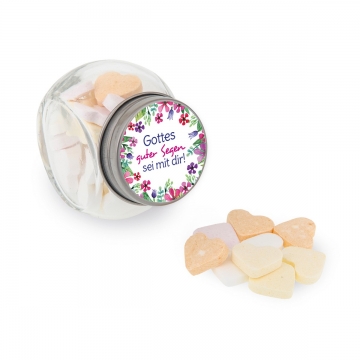 Bonbonglas "Blumen" - Gottes guter Segen sei mit dir!