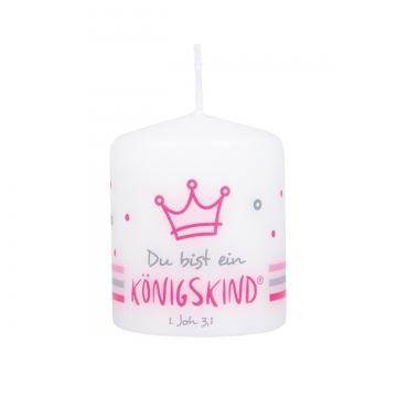 Tischkerze Königskind rosa
