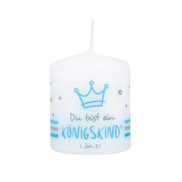 Tischkerze Königskind blau