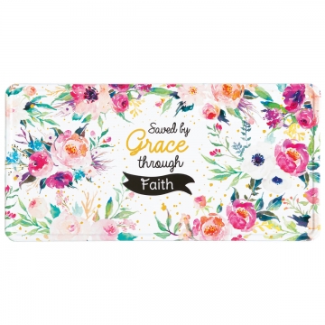 Metallschild "Saved by Grace through Faith"