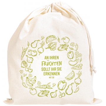 Obst- Gemüsebeutel "An ihren Früchten sollt..."