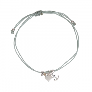 Textil-Armband "Anker Herz"