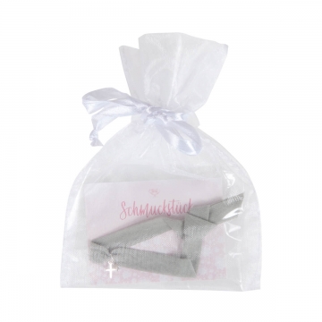 Textil-Armband "Kreuz" mit Perle