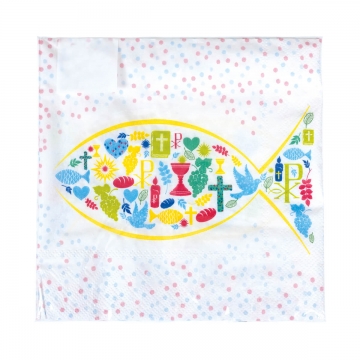 Servietten mit Symbol "Fisch"
