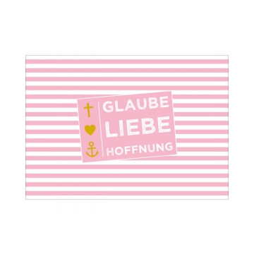 Postkarte "Glaube Liebe Hoffnung" - Kommunion