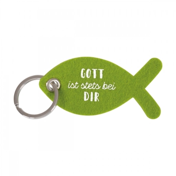 Schlüsselanhänger "Filz-Fisch" - Gott ist stets bei dir