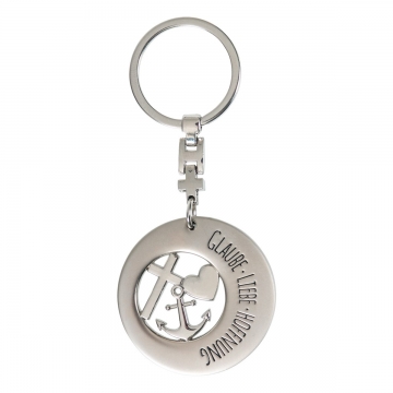 Schlüsselanhänger "Glaube Liebe Hoffnung" - rund