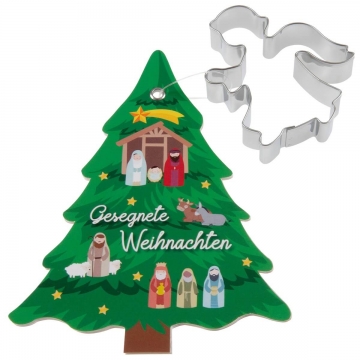 Ausstechform "Engel" - mit Rezeptblock Tannenbaum