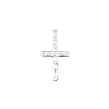 Anhänger "Kreuz Symbole" - 925er Sterlingsilber