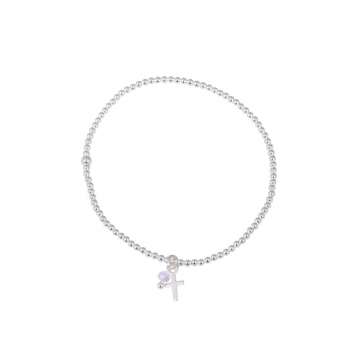 Kugelarmband "Kreuz"