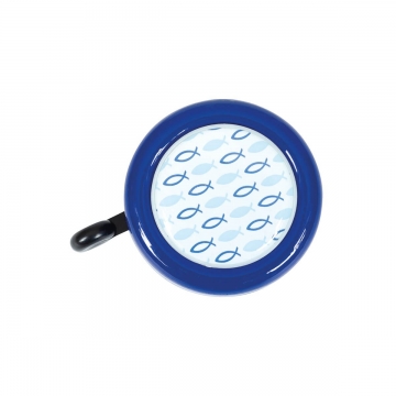 Fahrradklingel "Fische" - blau