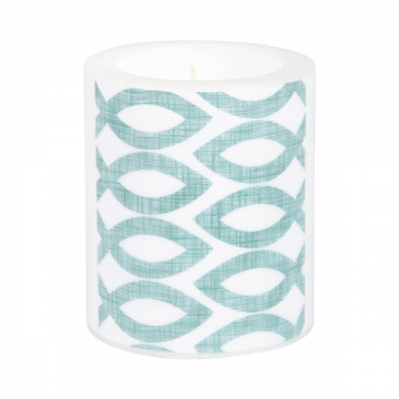 Wachskerze/Windlicht "Fisch grün"