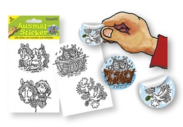 Spar-Paket: Ausmalsticker (18 Ausmal-Sticker-Sets=144 Sticker)