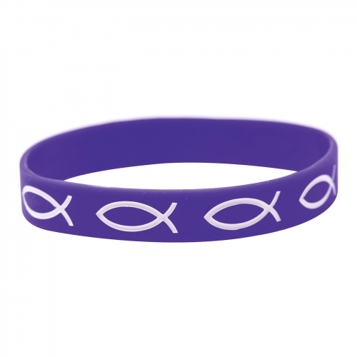 Silikonarmband "Fische" - lila