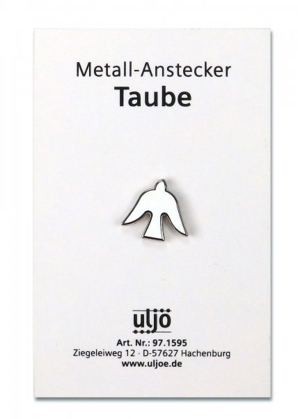Metall-Anstecker "Taube" - auf Karte