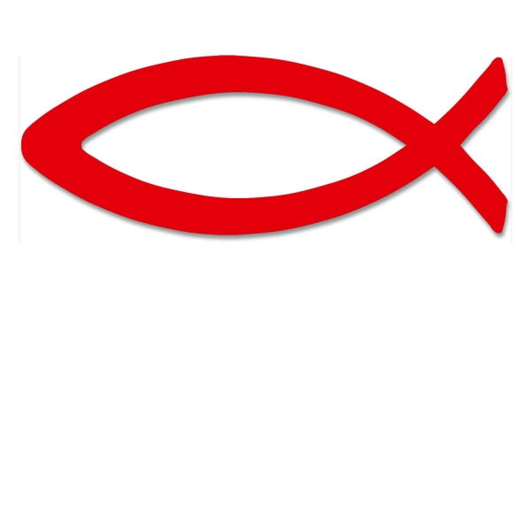 Aufkleber "Fische" - rot
