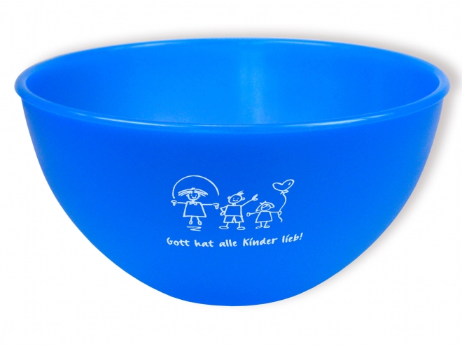 Müslischale "Gott hat alle Kinder lieb" - blau