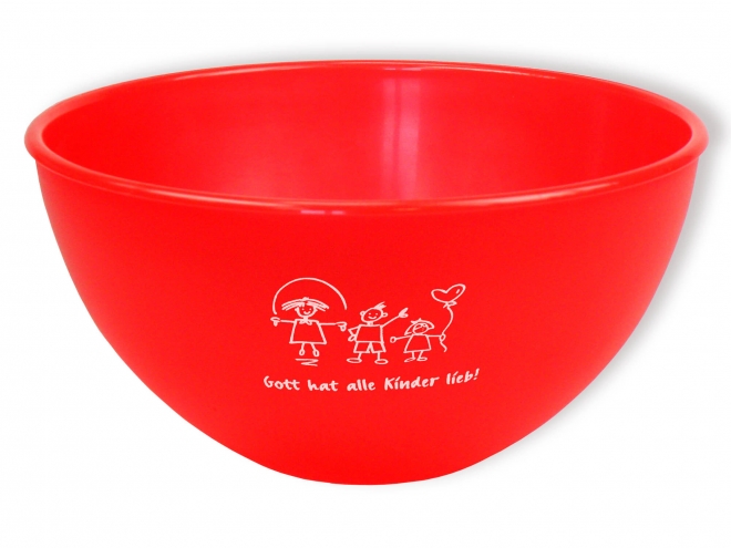 Müslischale "Gott hat alle Kinder lieb" - rot