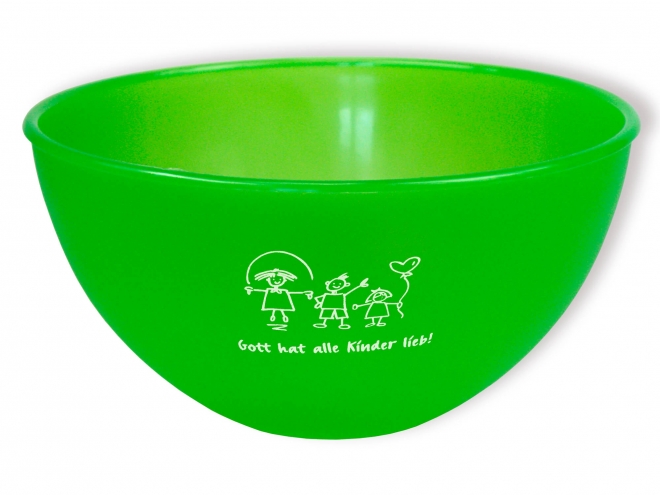 Müslischale "Gott hat alle Kinder lieb" - grün
