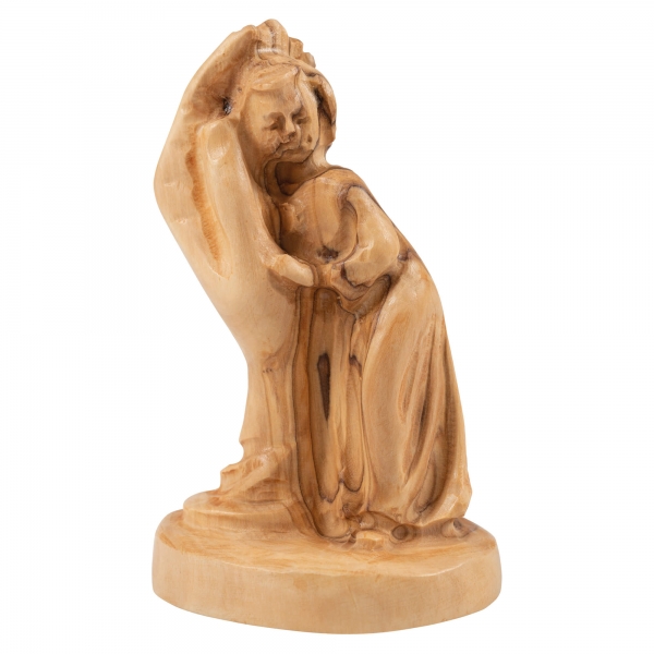 Figur aus Olivenholz - Kind in Hand