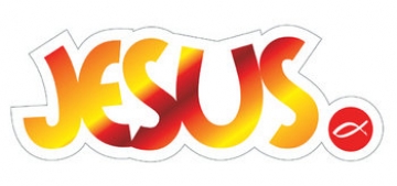 Aufkleber: JESUS - Ichthys-J 2006 13 x 5 cm - Summerday