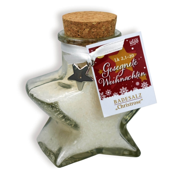 Badesalz - Christrose "Gesegnete Weihnachten"