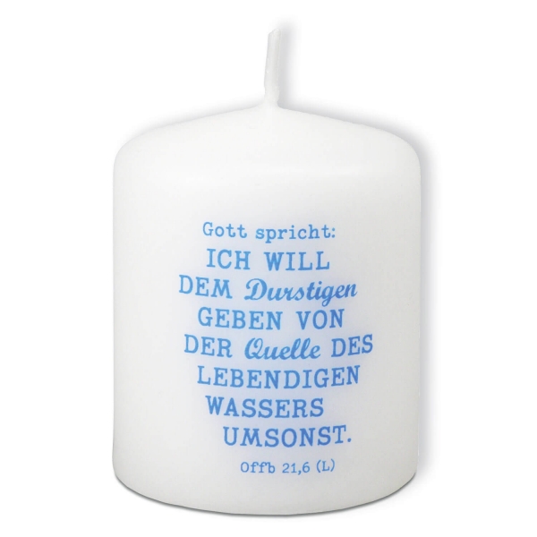 Kerze "Jahreslosung 2018" - klein