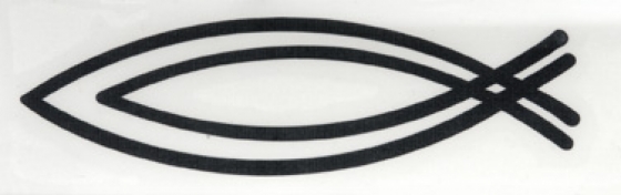 Aufkleber "Fisch" - doppel-kontur