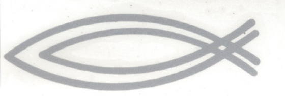 Aufkleber "Fisch" - doppel-kontur