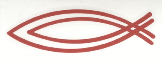 Aufkleber "Fisch" - doppel-kontur