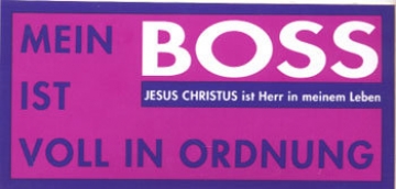 Aufkleber "Mein BOSS ist voll in Ordnung"