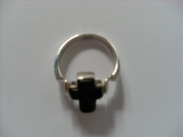 Ring "Drehkreuz" - schwarz