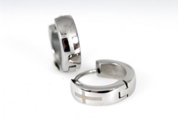 Ohrring "Kreuz" - Edelstahl