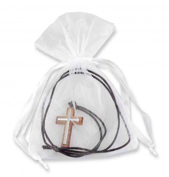 Halskette "Olivenholzkreuz"