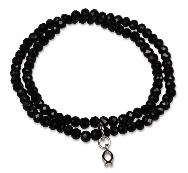 Perlenarmband "Fisch" - Schwarz