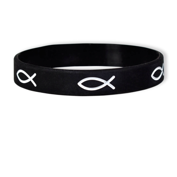 Bekenntnis-Armband "Fisch" - Schwarz