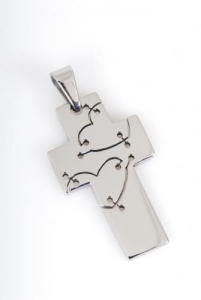 Anhänger "zwei Herzen" - Edelstahl