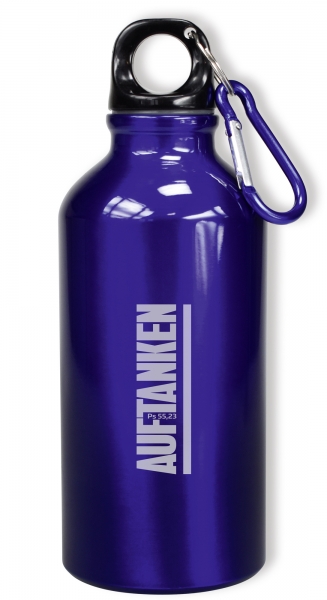 Aluminium-Trinkflasche "Auftanken"