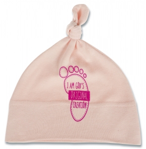 Babymütze "I am God`s Original Creation" - rosa