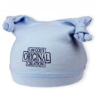 Babymütze "I am God`s Original Creation" - blau