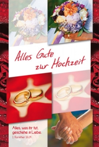 Anlass-Faltkarte "Alles Gute zur Hochzeit"