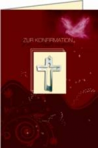 Geschenkkarte "Zur Konfirmation" mit Kreuzanhänger