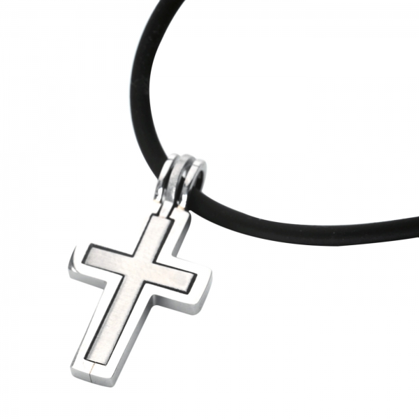 Anhänger "Kreuz" - zweiteilig/Edelstahl