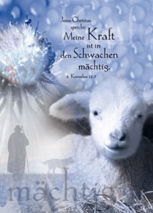 Postkartenserie "Meine Kraft ist in den schwachen mächtig"
