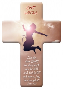 Metall-Kreuz "Gott leitet dich..."
