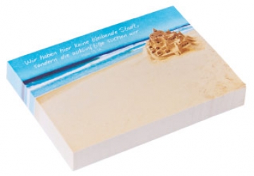 Haftnotizblock "Wir haben hier keine bleibende Stadt..."