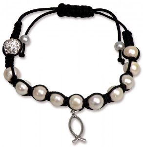 Armband "Fisch" mit Perlen